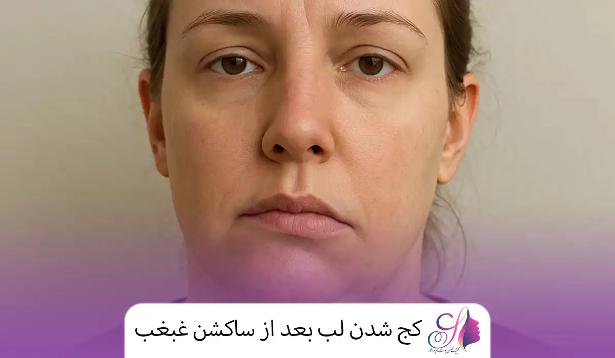 کج شدن لب بعد از ساکشن غبغب